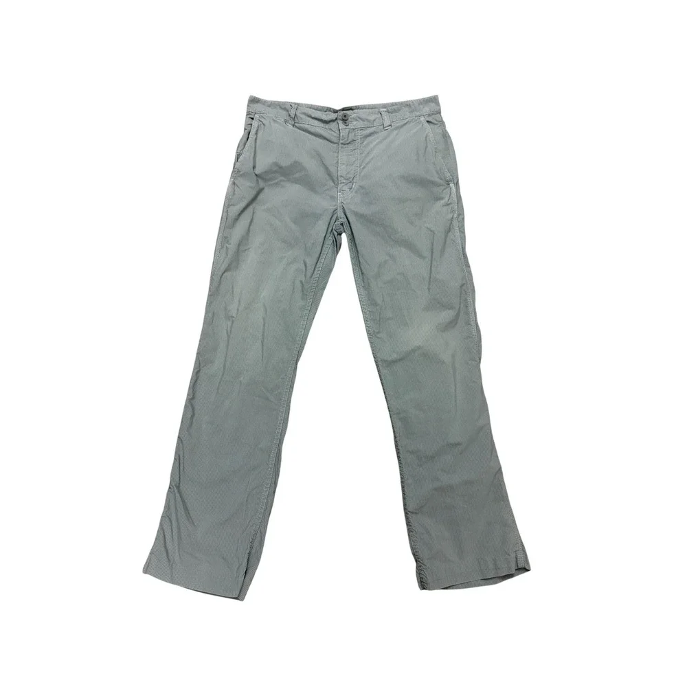 John Varvatos USA Pants Mens 33x31 Gray Striped Straight Leg Cotton Casual